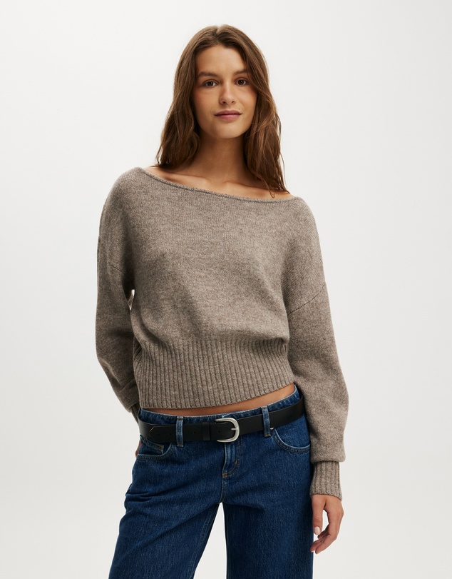 Cotton On - Softest Luxe Off Shoulder Knit Top
