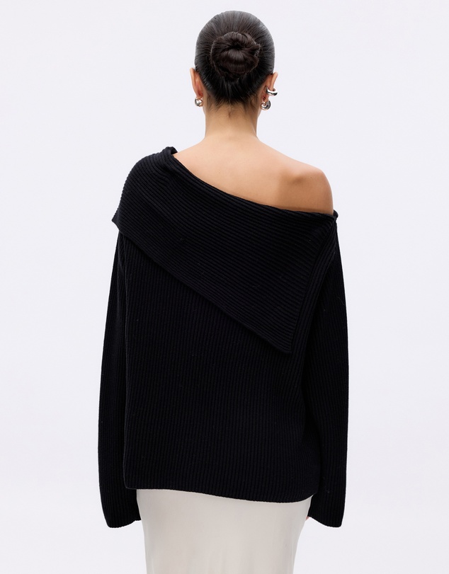 Minima Esenciales - Vireo Cotton Cashmere Blend Off Shoulder Knit Top