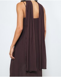 AERE - Zefi Scarf Maxi Dress