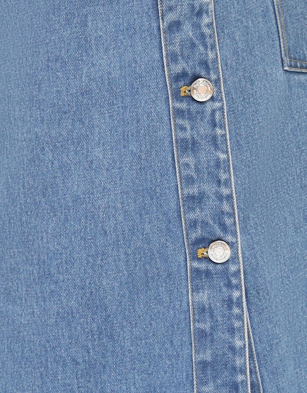 Belle & Bloom - Edge Line Denim Maxi Skirt with Side Buttons