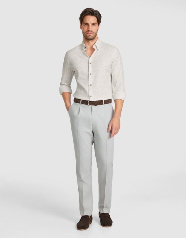 Tarocash - Dusk Slim Bamboo Geo Shirt