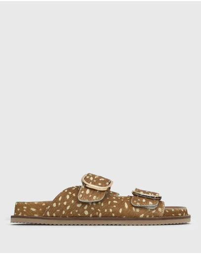 Betts - Margot Leather Buckle Slides