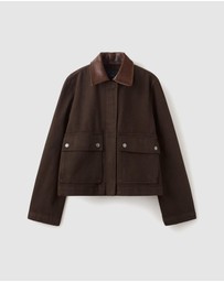 M.N.G - Denim Parka With Contrasting Collar