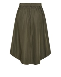 City Chic - Plus size Ally Midi Skirt - khaki