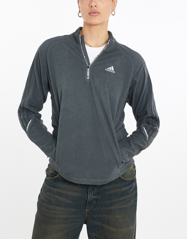 Vintage by The Real Deal - Pre Loved - Vintage Adidas Tech Quarter Zip Fleece Sweatshirt