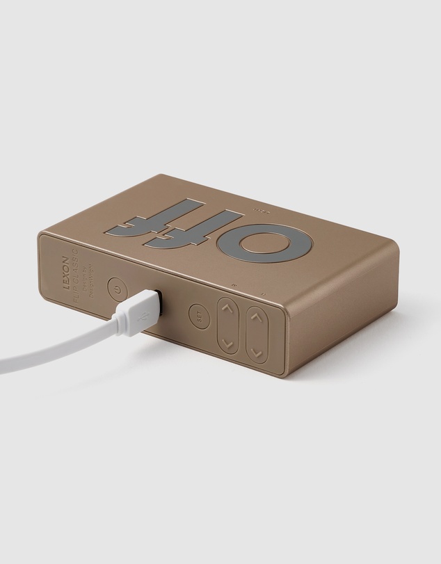 Lexon - Lexon Flip Classic Reversible Alarm Clock - Gold