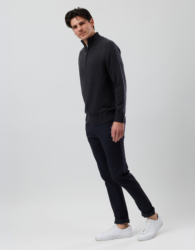 Wayver - Half Zip Wool Blend Knit