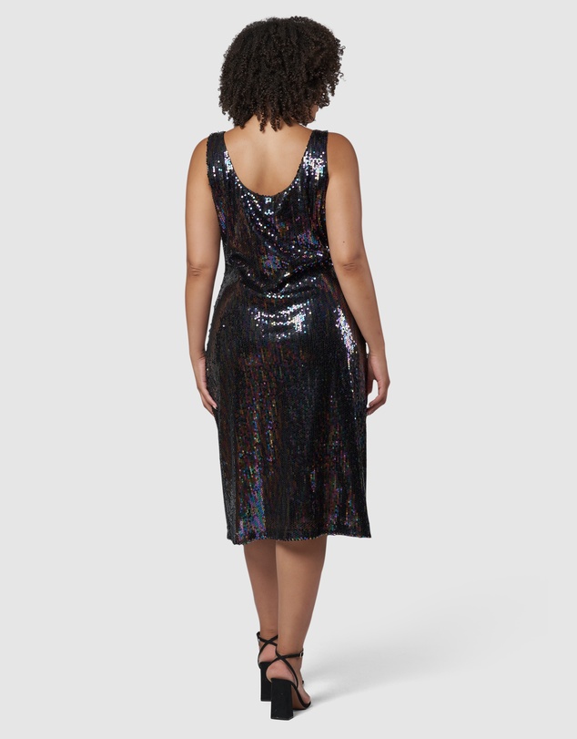 Pink Dusk by Curve Project - Desired Midi Sequin Dress
