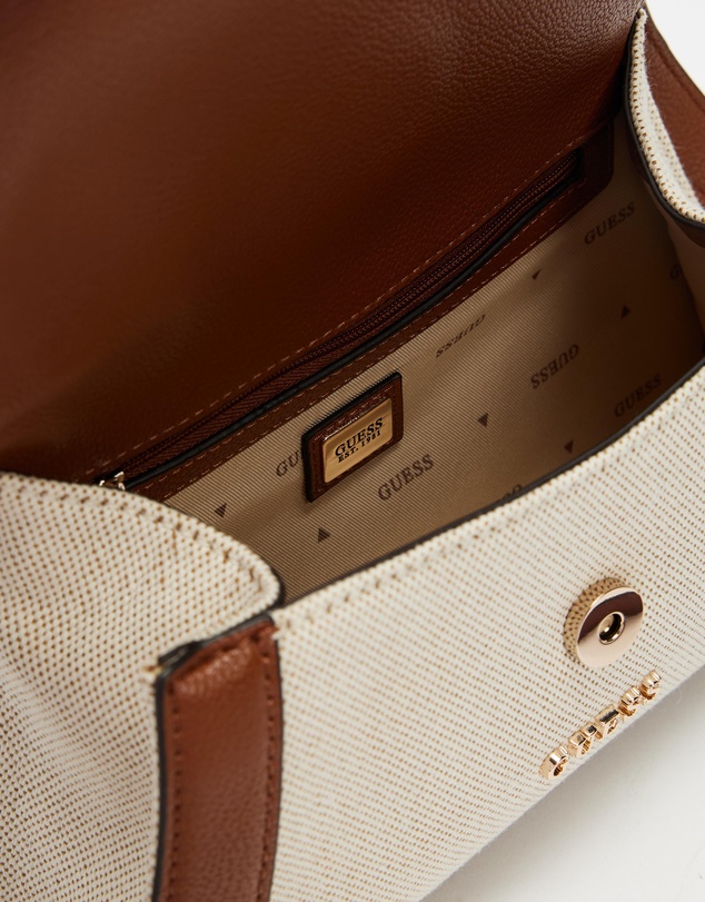 GUESS - Karnilla Canvas Flap Shoulder Bag