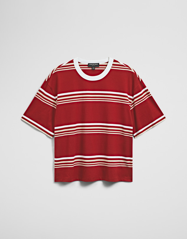 Country Road - Short Sleeve Boxy Stripe T-shirt
