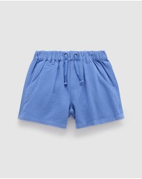 Purebaby - Linen Blend Short -Kids-Babies