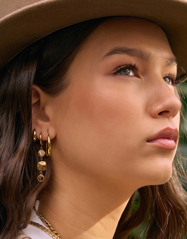 Arms Of Eve - Riley Gold Hoop Earrings - Small