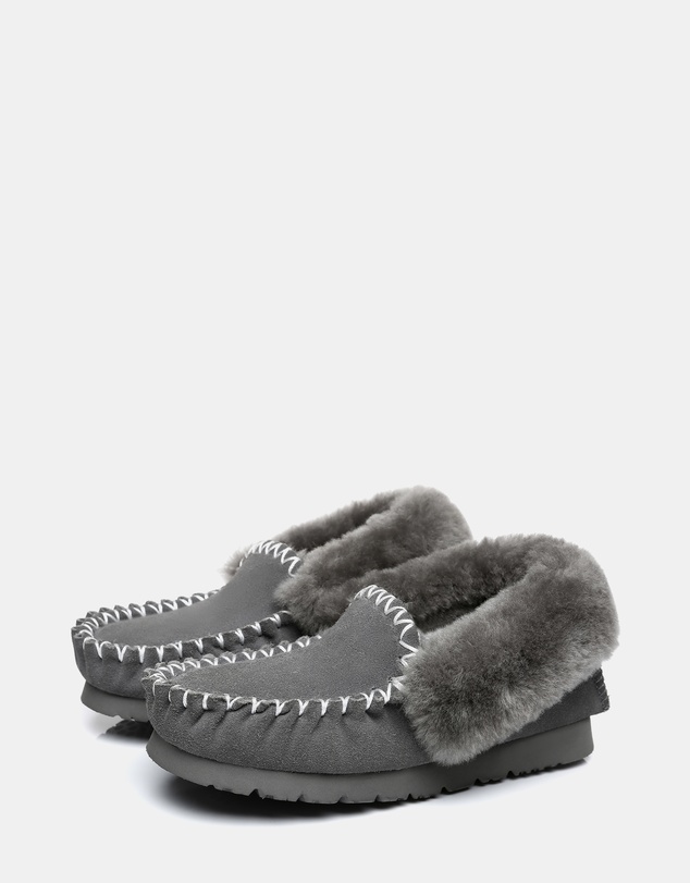 EVERAU - EverAU Ugg Popo Moccasin Sheepskin Upper Moccasins