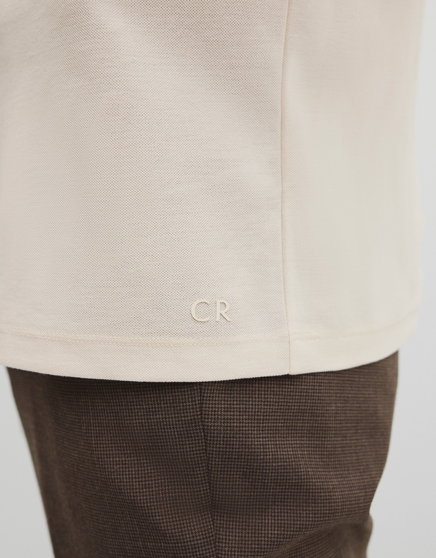 Country Road - Merculalised Cotton Pique Zip Polo