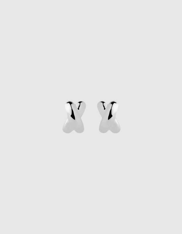 Najo - Bisous Silver Stud Earrings