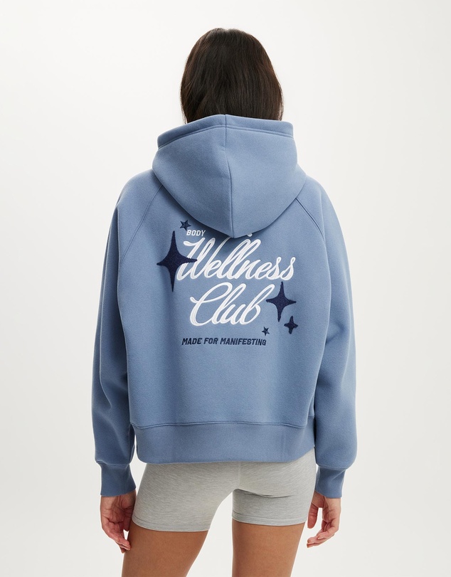 Cotton On Body Active - Plush Premium Graphic Raglan Hoodie