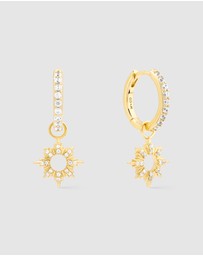 Wanderlust + Co - Sunseeker Charm Huggie Earrings