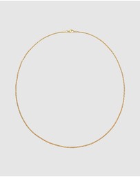 Kuzzoi - ICONIC EXCLUSIVE - Necklace Mens Cord Twisted in 925 Sterling Silver Gold Plated
