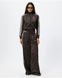 adidas Originals - Satin Snake Print Wide Leg Track Pants - ICONIC EXCLUSIVE