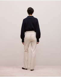 Trenery - Ponte Flared Pant in Stone