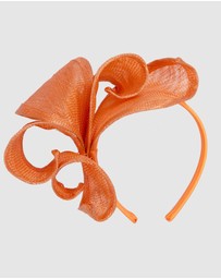 Max Alexander - Large Orange Sinamay Racing Fascinator