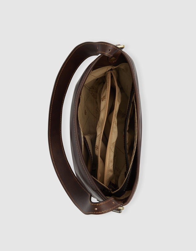 Republic of Florence - Sophia Matt Chocolate Leather Shoulder Bag