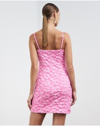 ROTATE - Jacquard Flower Mini Dress