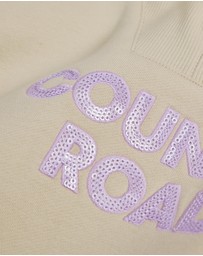 Country Road - Australian Cotton Blend Sequin Half Zip Sweat