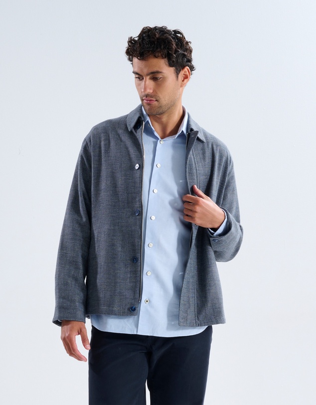 3 Wise Men - 3 Wise Men Archer Linen Jacket - Grey