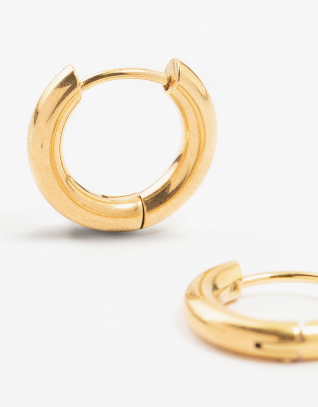 Lovisa - Waterproof Gold Plated Stainless Steel Core Clicker Earrings 16 MM