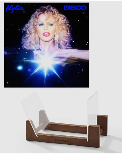 Universal Music - Kylie Disco - Black Vinyl Album & Crosley Record Storage Display Stand