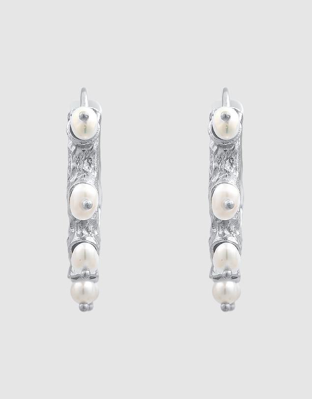 Haze & Glory - ICONIC EXCLUSIVE - Earrings Sun of Pearl Huggie 925 Sterling Silver