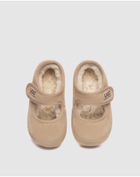 EVERAU - Australian Shepherd Ugg Millie Toddler Cow Suede Upper Loafer Oxfords Flats