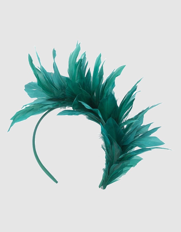 Max Alexander - Modern Teal Green Racing Fascinator
