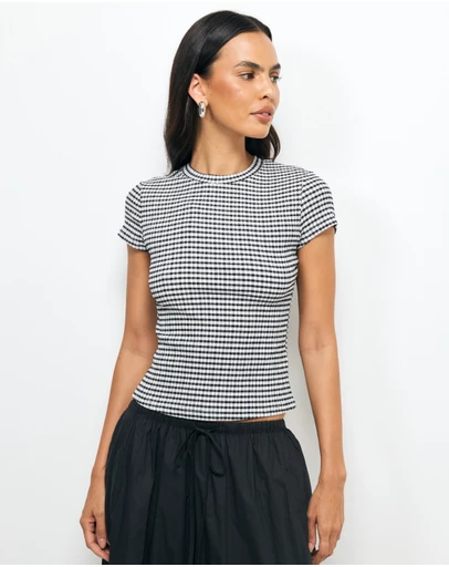 AERE - Aeliana Gingham Top
