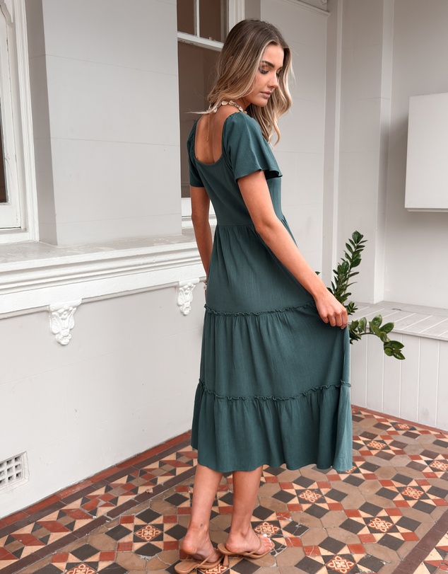 Esther & Co - Celie Dress - Deep Green
