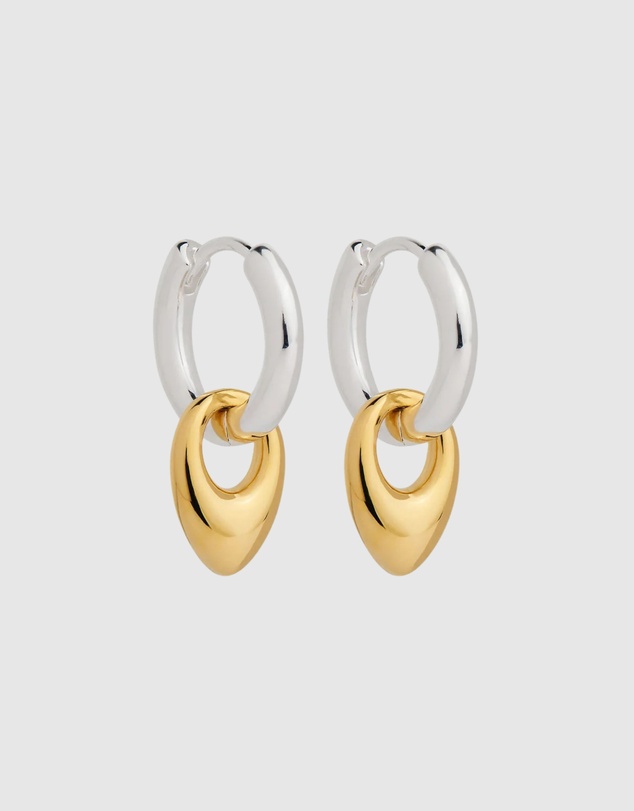 Najo - Petal 2-Tone Huggie Earring