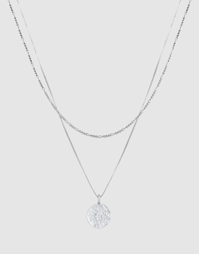 Kuzzoi - ICONIC EXCLUSIVE - Circle Pendant Necklace in 925 Sterling Silver
