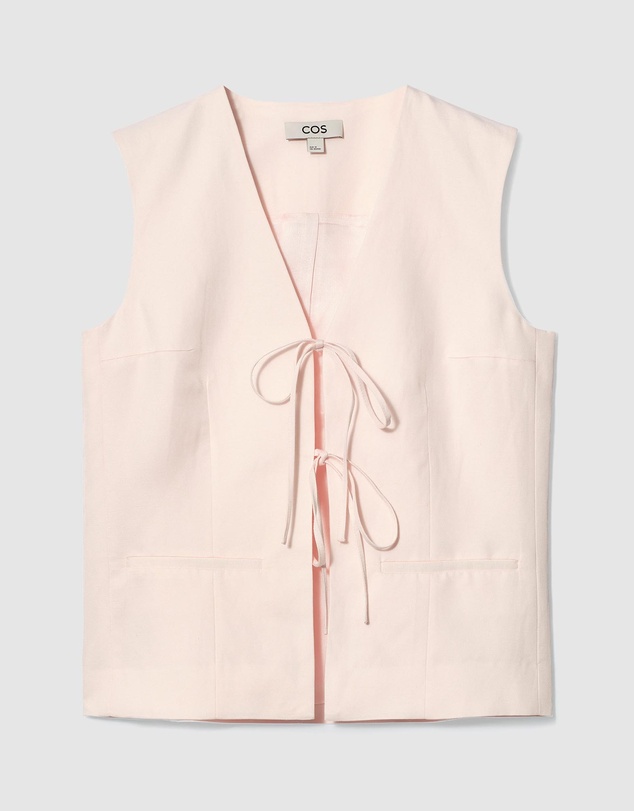 COS - Linen-Blend Tie-Front Waistcoat