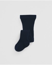 Country Road - Organically Grown Cotton Blend Rib Tights
