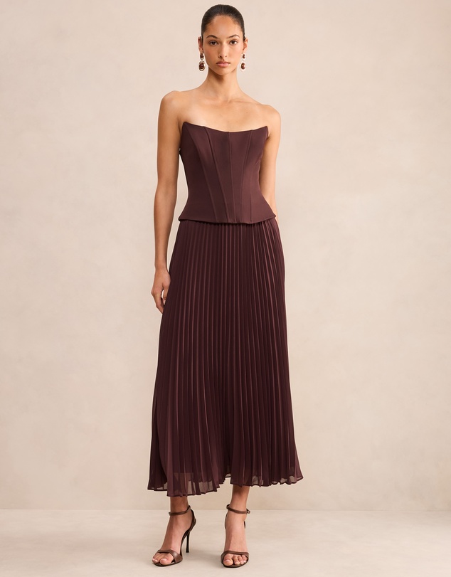 Forever New - August Pleated Corset Midi Dress