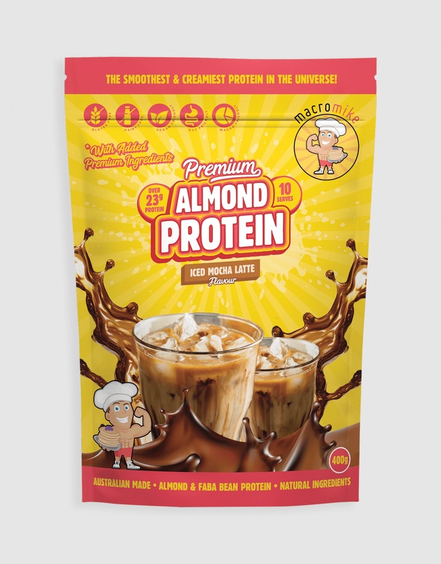 Macro Mike - Iced Mocha Latte Premium Almond Protein - 400g
