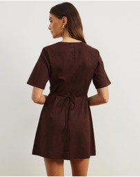 Atmos&Here - Alice Asymmetric Wrap Mini Dress