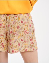 THE TALES - Florence Bloom Crepe Shorts