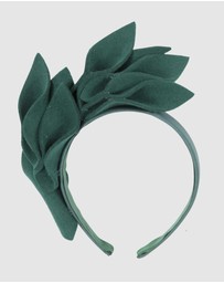Max Alexander - Felt Green Winter Racing Fascinator