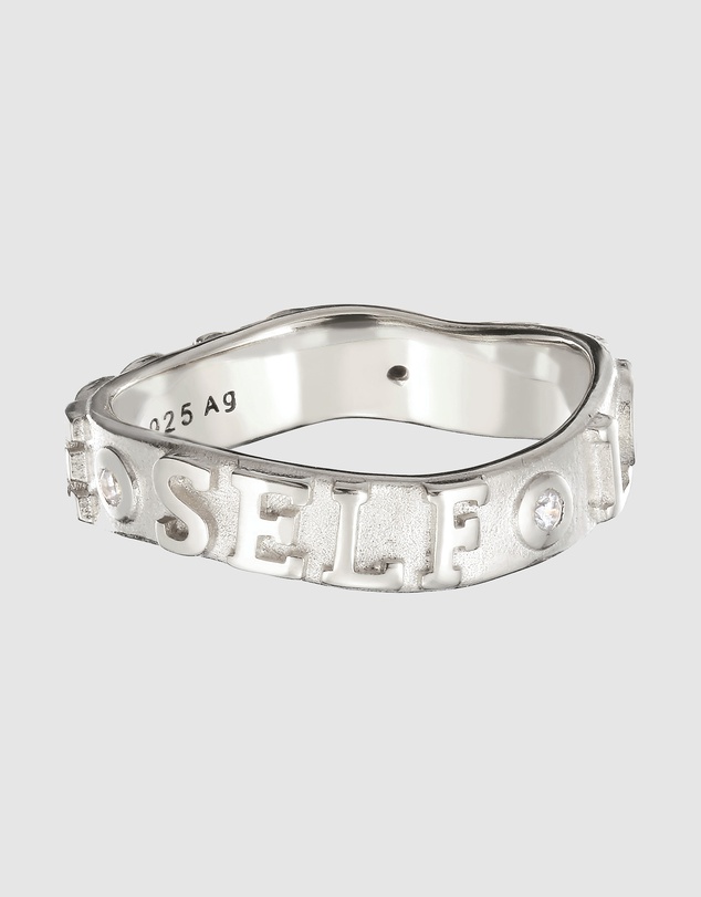 Elli Jewelry - More Self Love Ring with Zirconia in 925 Sterling Silver