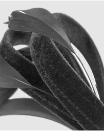 Max Alexander - Large Black Velvet Bow Racing Fascinator