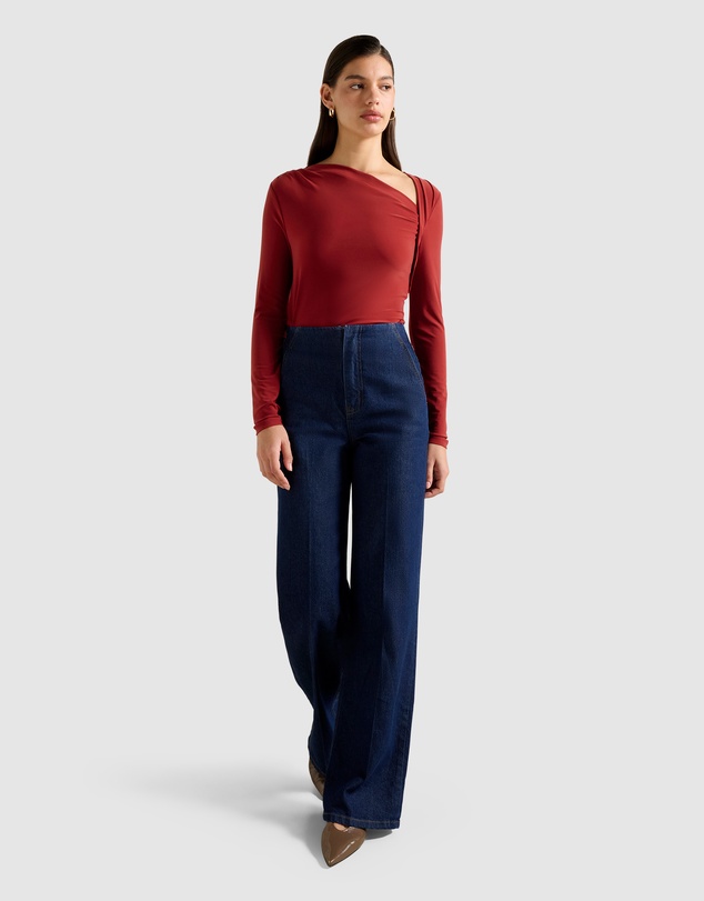 Forever New - Roma Asymmetrical Neck Top