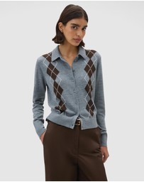 Oroton - Argyle Cardigan