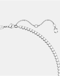 Swarovski - Matrix Tennis necklace, Mixed cuts, Green, Rhodium plated